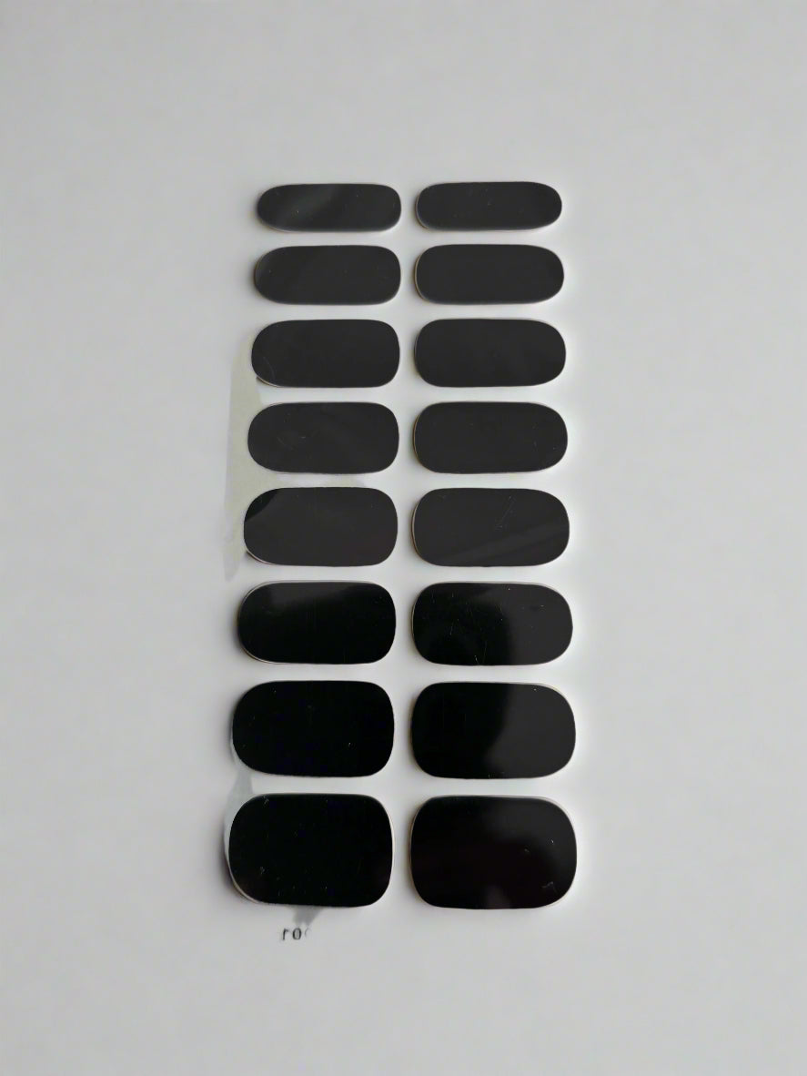 Black nail manicure sticker www.swipeongel.com