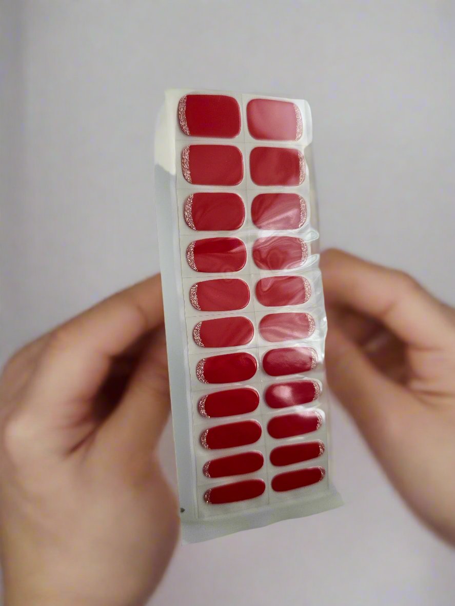 Spicy Red Nail Stickers -swipeongel.com