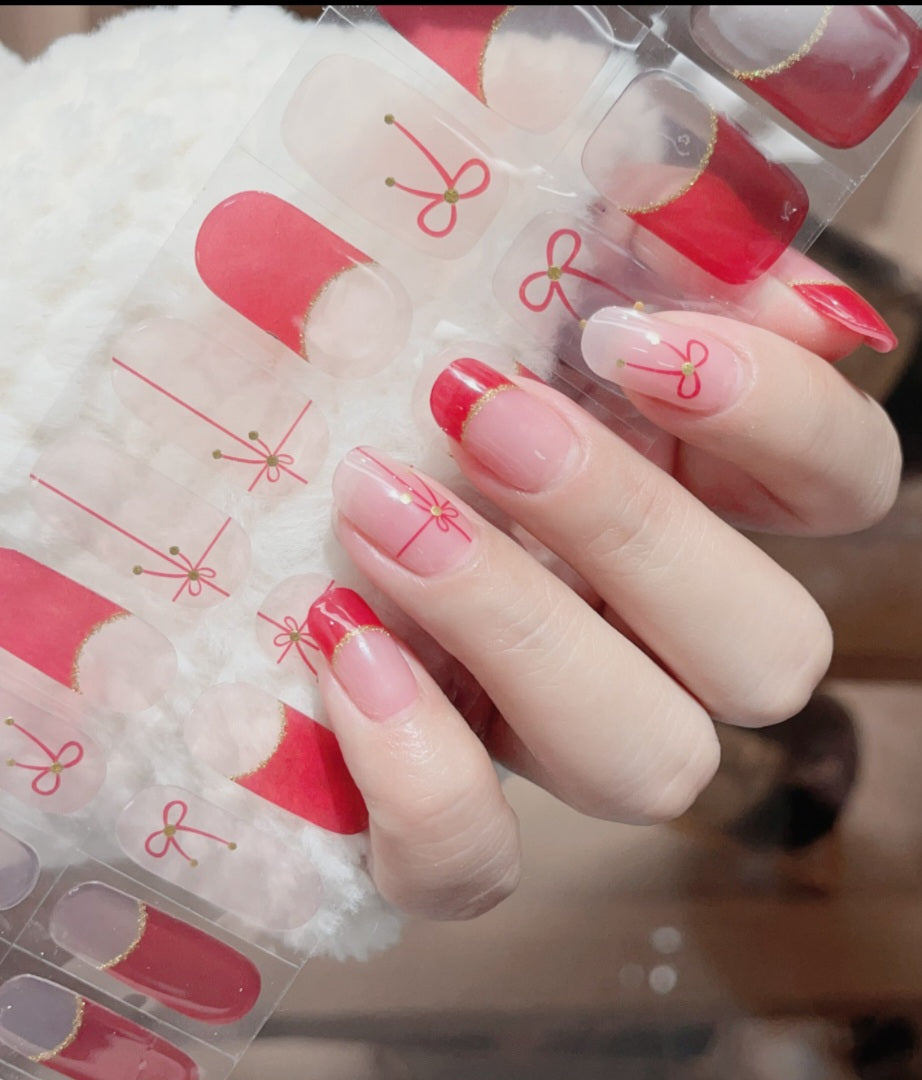 Red Bow Nail Sticker www.shinyjoules.com