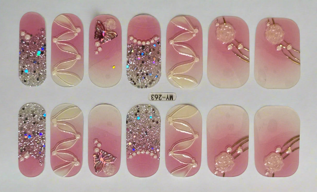 3D glitter nail stickers www.swipeongel.com