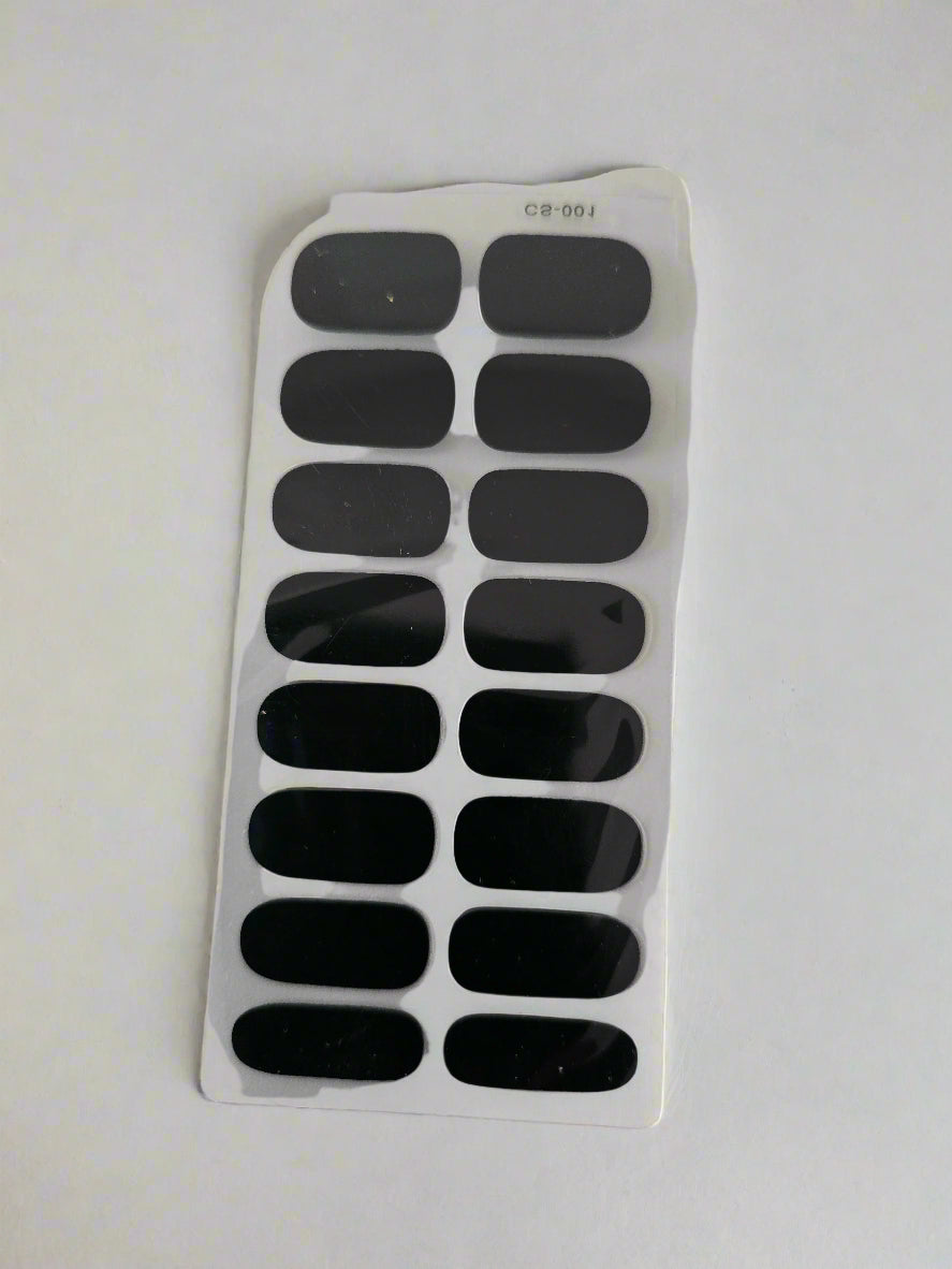 Black nails sticker www.swipeongel.com