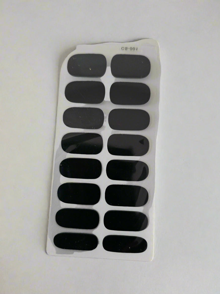 Black nails sticker www.swipeongel.com