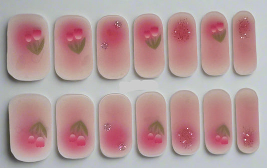 Chic Floral Pink Nails – Effortless Sticker Designs www.swipeongel.com