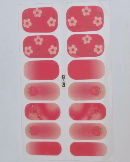DIY Baby Pink Floral Nail Stickers – Add a Touch of Elegance to Your Nails