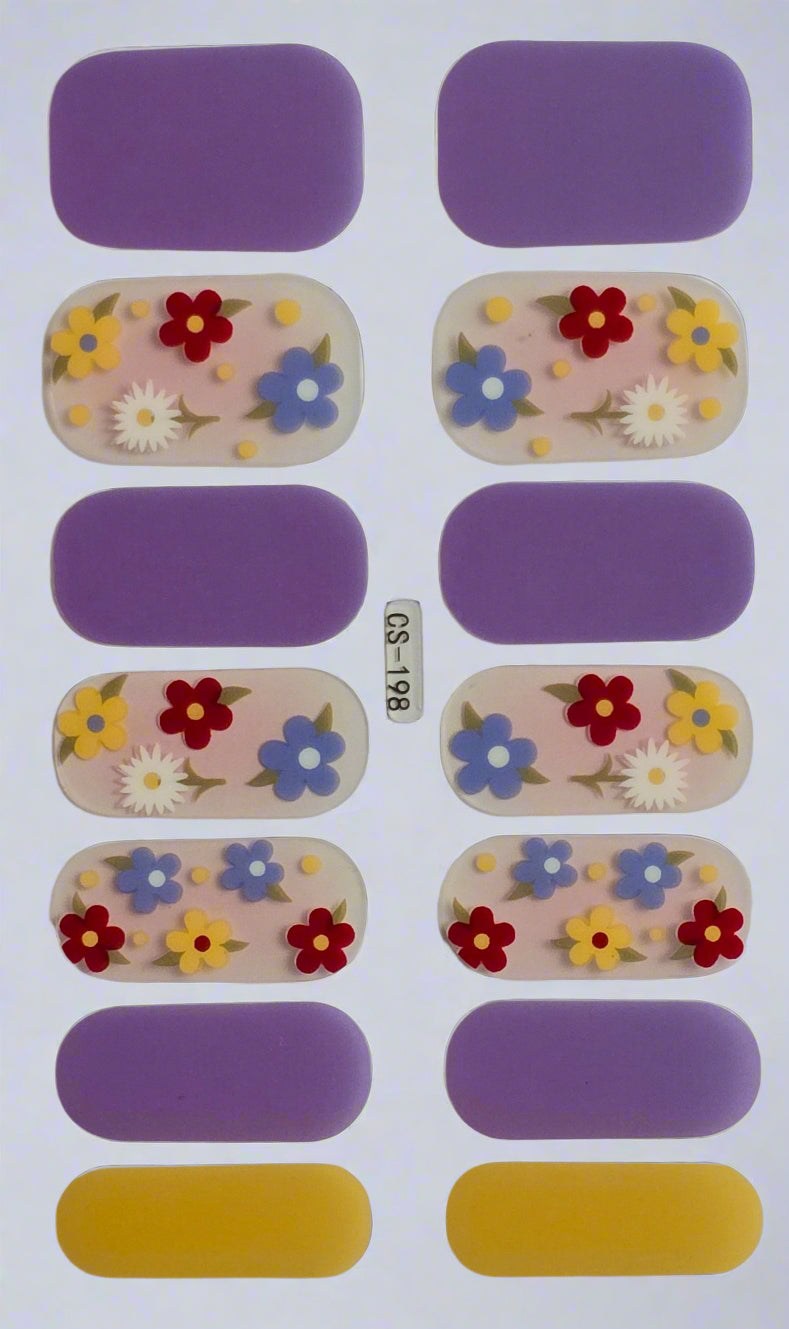 Daisy Meadow Magic | Floral Nail Art Stickers www.swipeongel.com
