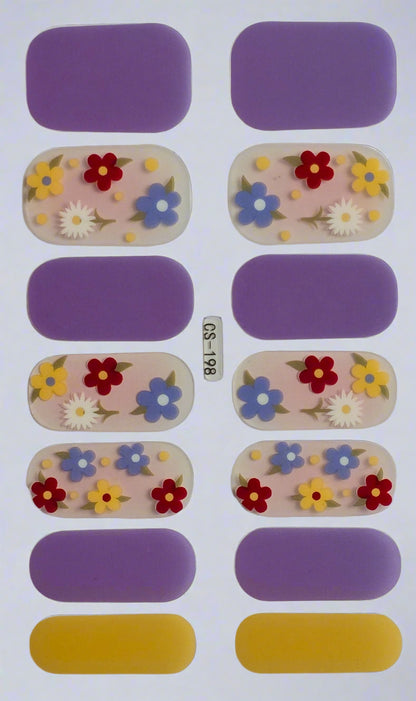 Daisy Meadow Magic | Floral Nail Art Stickers www.swipeongel.com