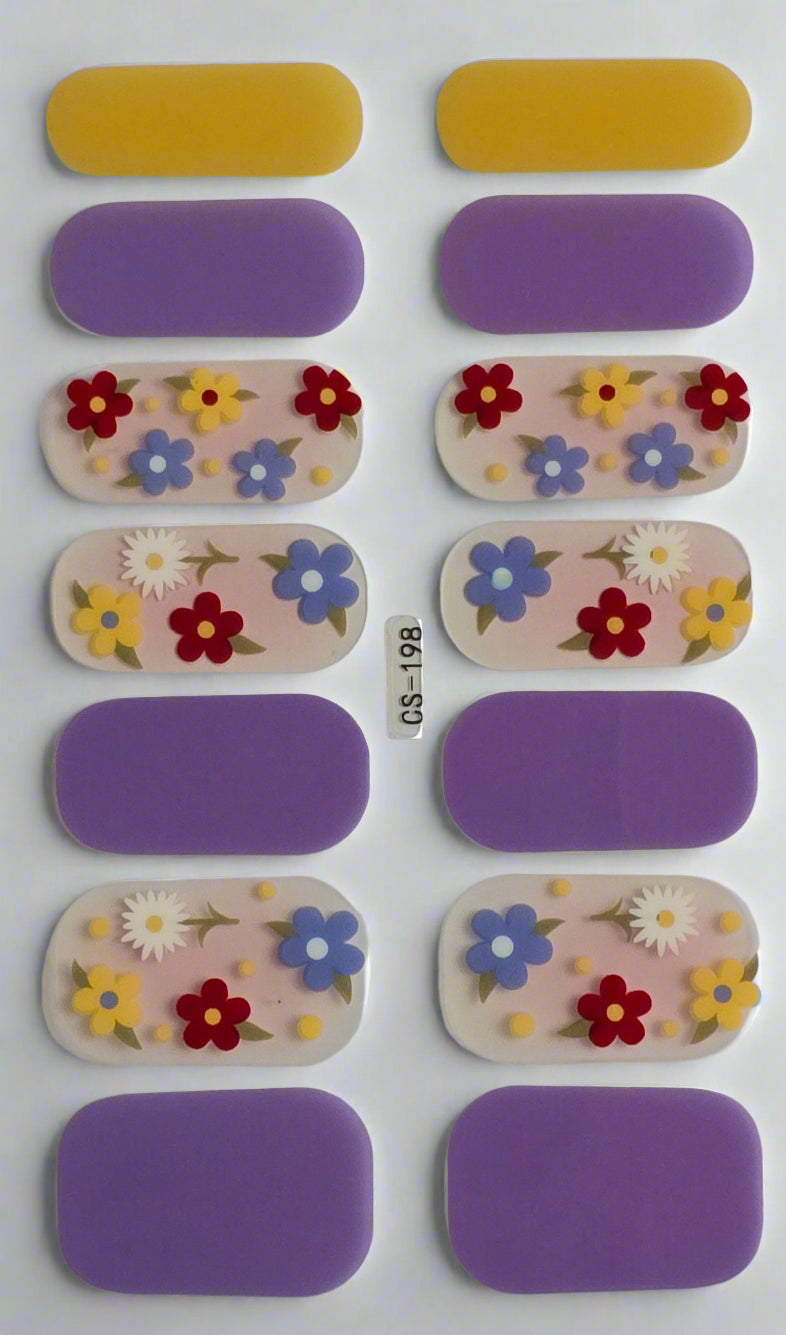 Daisy Meadow Magic | Floral Nail Art Stickers www.swipeongel.com