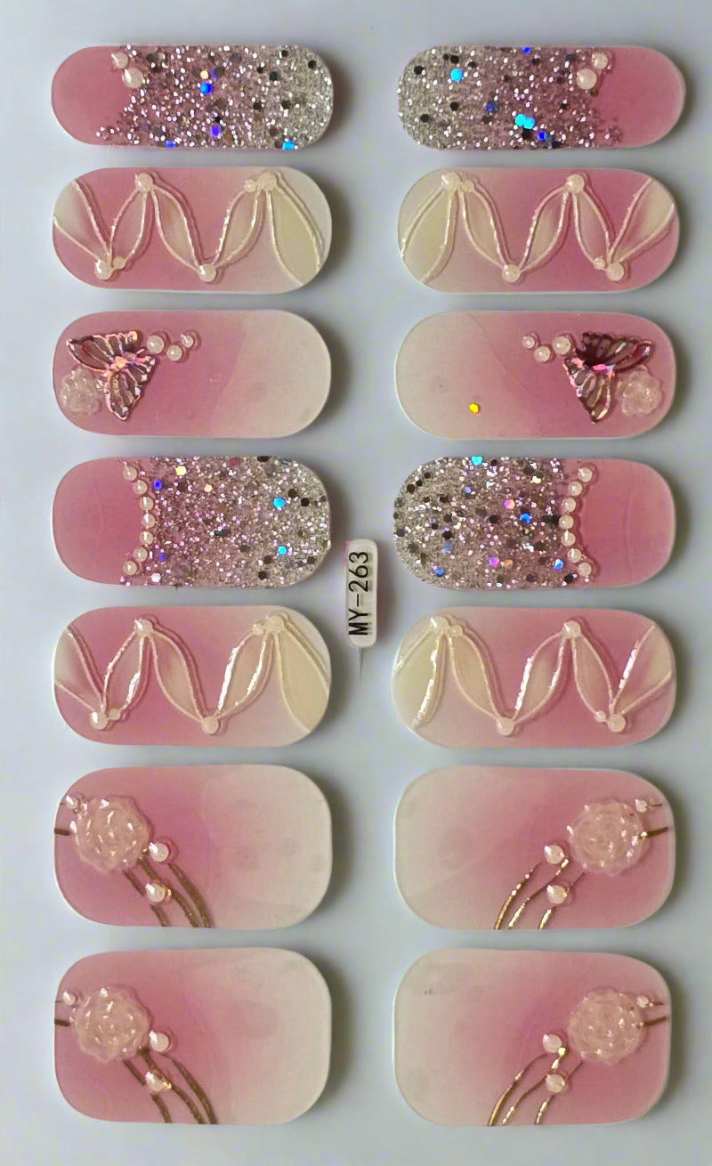 Floral nail art decals www.swipeongel.com