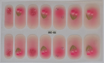 Flower Power Nails – Pink Floral Stickers www.swipeongel.com