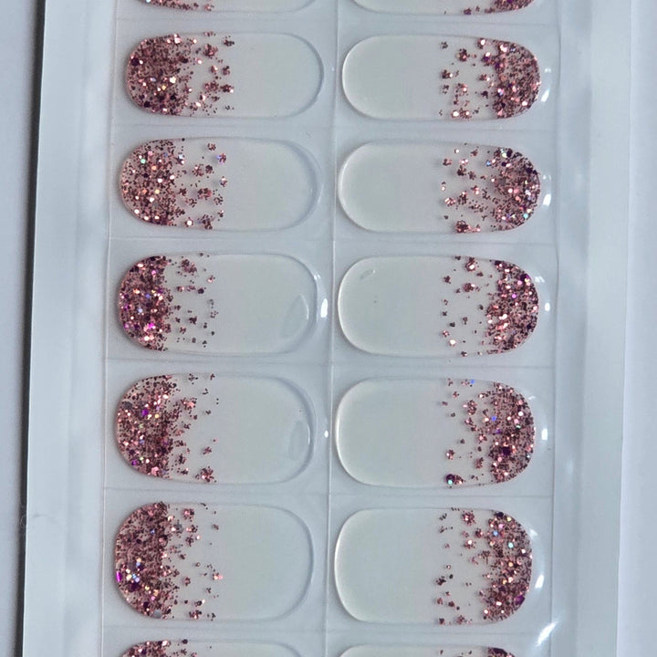 Glitter Rose nails stickers www.swipeongel.com