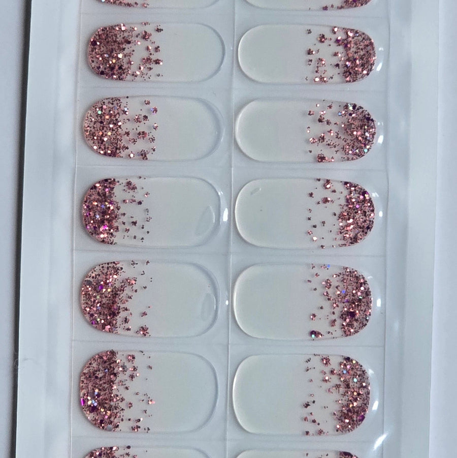 Glitter Rose nails stickers www.swipeongel.com