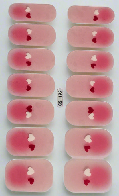 Heart Duo Delight – Valentine’s Nail Stickers www.swipeongel.com