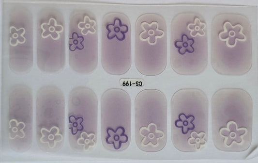 Lavender Whispers – Delicate Floral Nail Stickers www.swipeongel.com