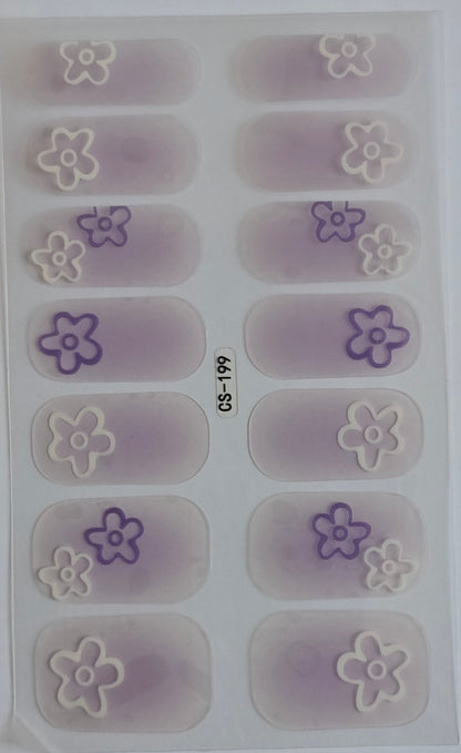 Lavender Whispers: Floral Nail Stickers Collection www.swipeongel.com