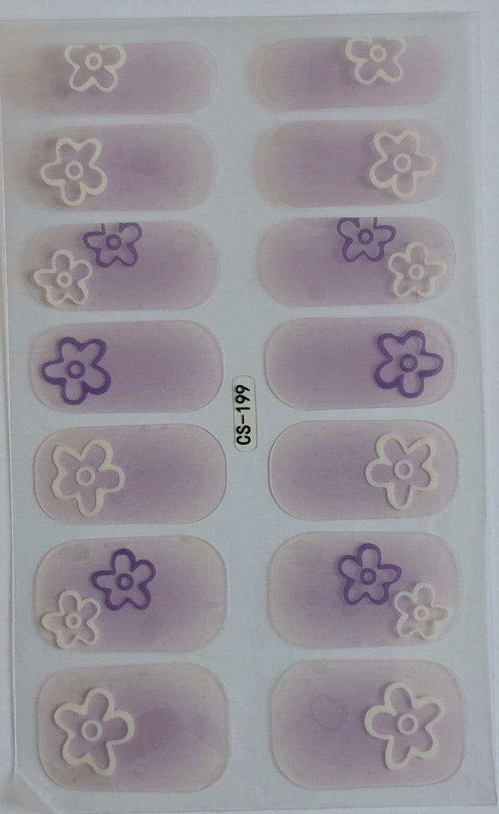 Lavender Whispers: Floral Nail Stickers Collection www.swipeongel.com