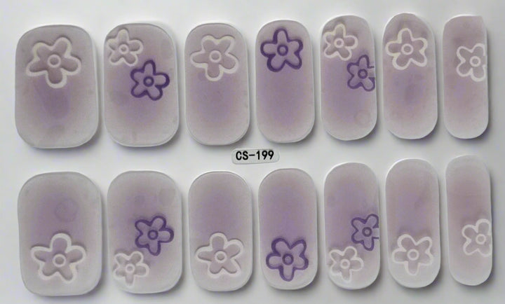 Misty Blossoms – Delicate Lavender Nail Stickers www.swipeongel.com