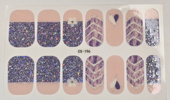 Peach Glitz nail www.swipeongel.com