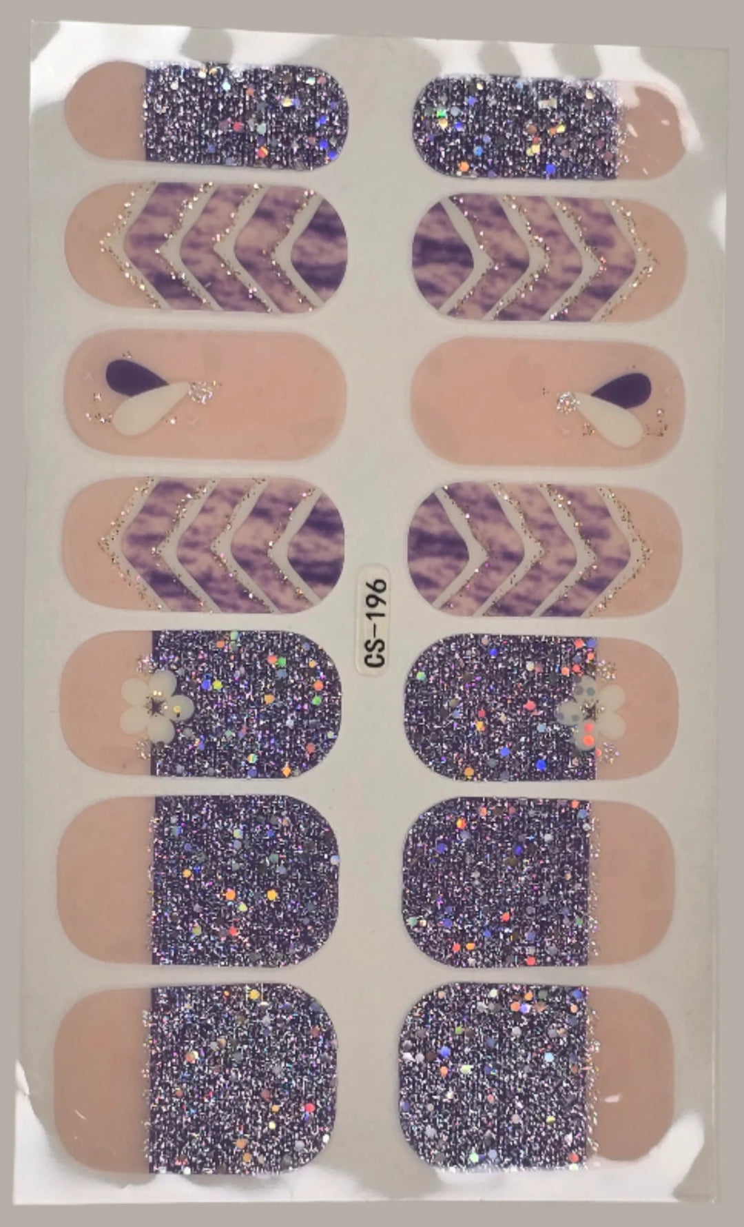 Peach Glitz nail www.swipeongel.com