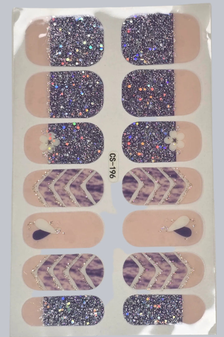 Peach Glitz nail www.swipeongel.com