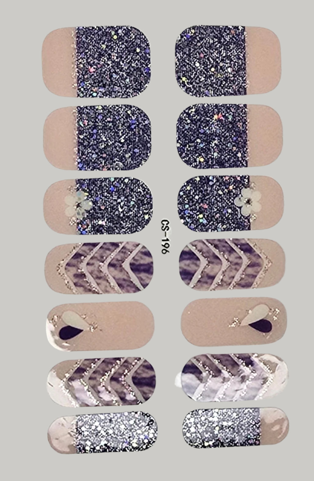 Peach Glitz nail www.swipeongel.com