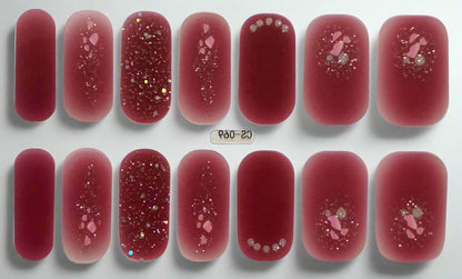 Wine & Shine – Maroon Glitter Nail Polish for Summer Nights www.swipeongel.com