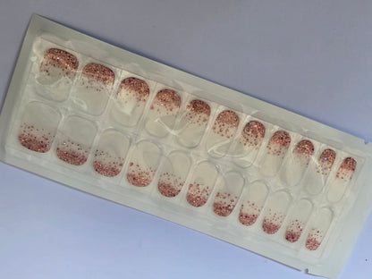 White Shiny Pink Nail Stickers: Elegant Designs for a Chic Manicure! www.swipeongel.com