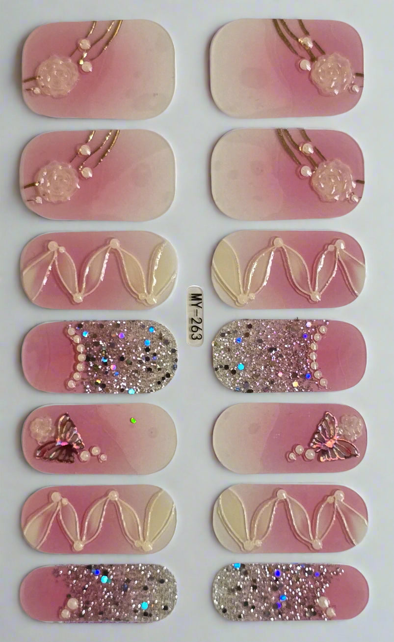 Wedding rose nail art www.swipeongel.com
