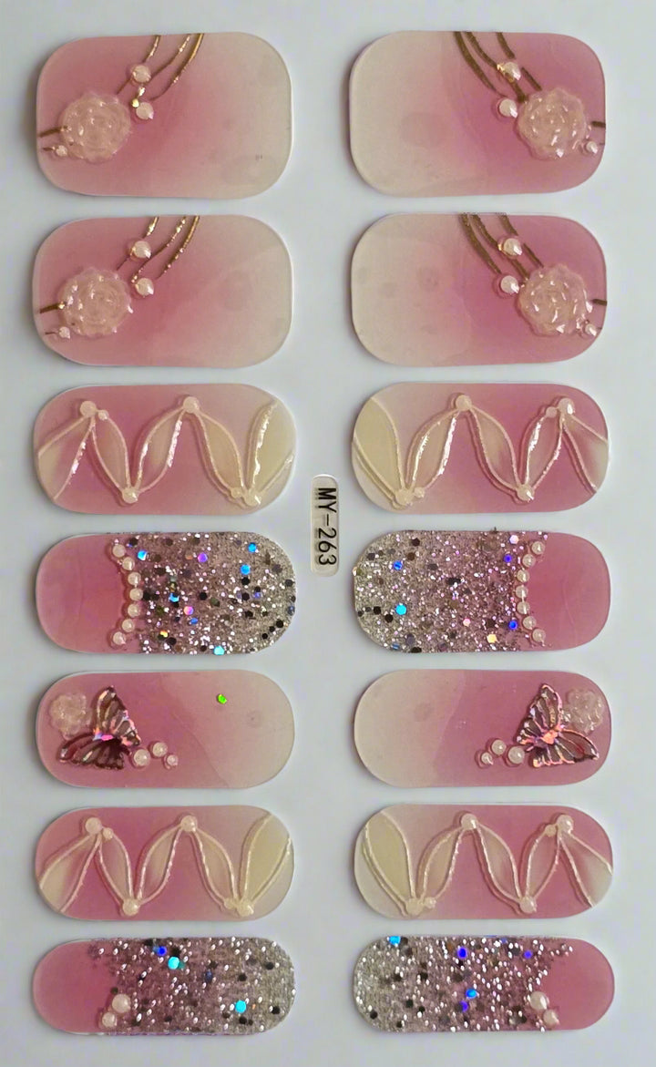 Wedding rose nail art www.swipeongel.com