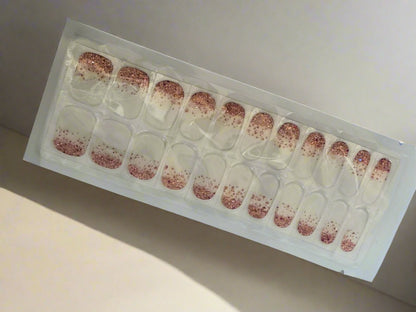 White Shiny Pink Nail Stickers: Elegant Designs for a Chic Manicure! www.swipeongel.com