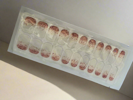 White Shiny Pink Nail Stickers: Elegant Designs for a Chic Manicure! www.swipeongel.com