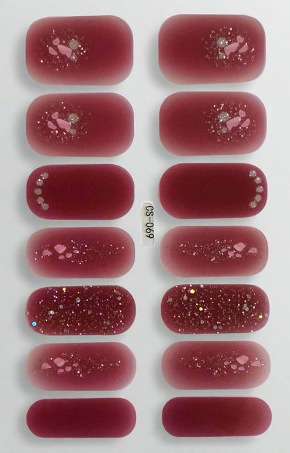 Wine & Shine – Maroon Glitter Nail Polish for Summer Nights www.swipeongel.com