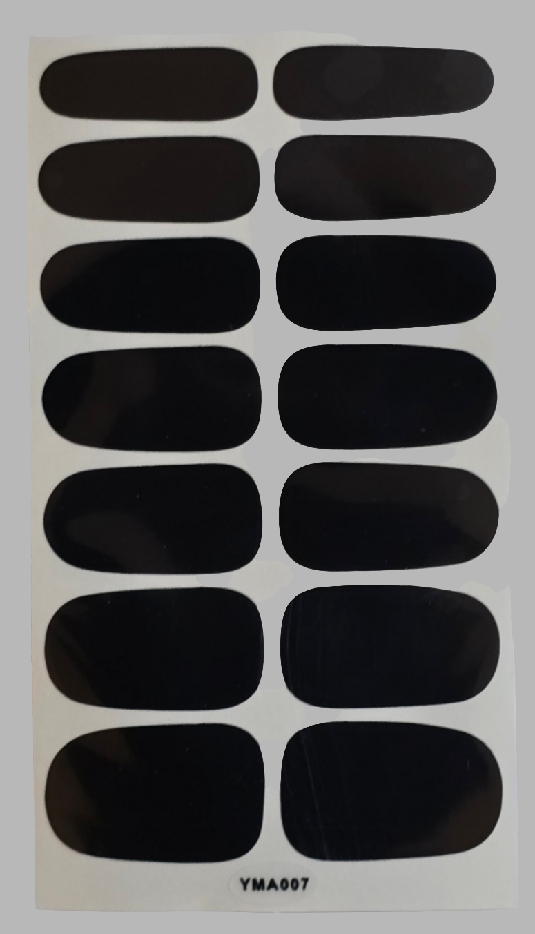 Black nail stickers www.shinyjoules.com 