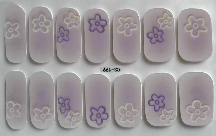 Lilac &amp; Lace | Light Purple Floral Nail Stickers